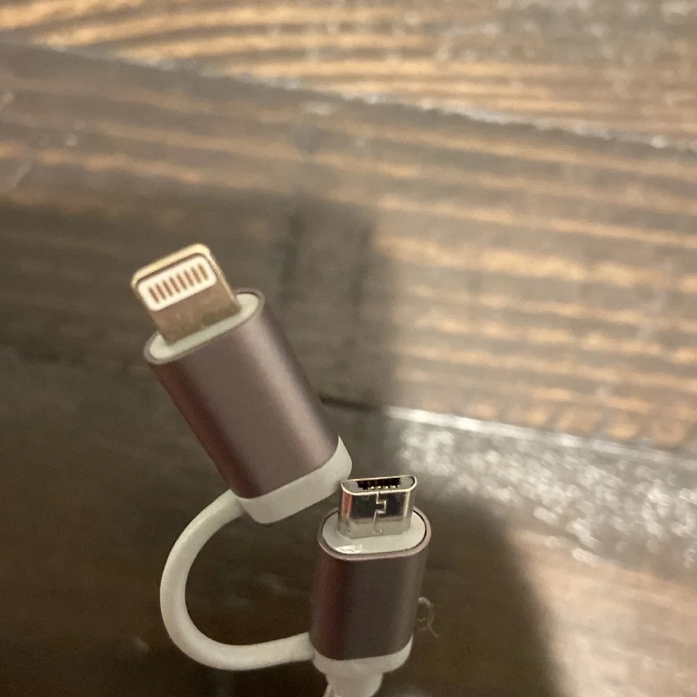 Lighting/Micro USB dual charging cable(3 pack)